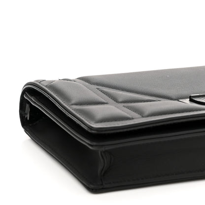 Christian Dior Ultra Matte Calfskin Diorama Wallet on Chain Pouch Black 8 of 11