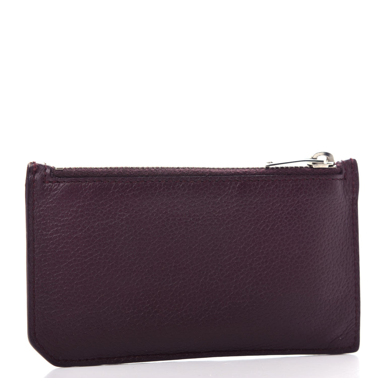 Saint Laurent Grained Calfskin 5 Fragments Zip Pouch Card Holder Amaranto 3 of 8
