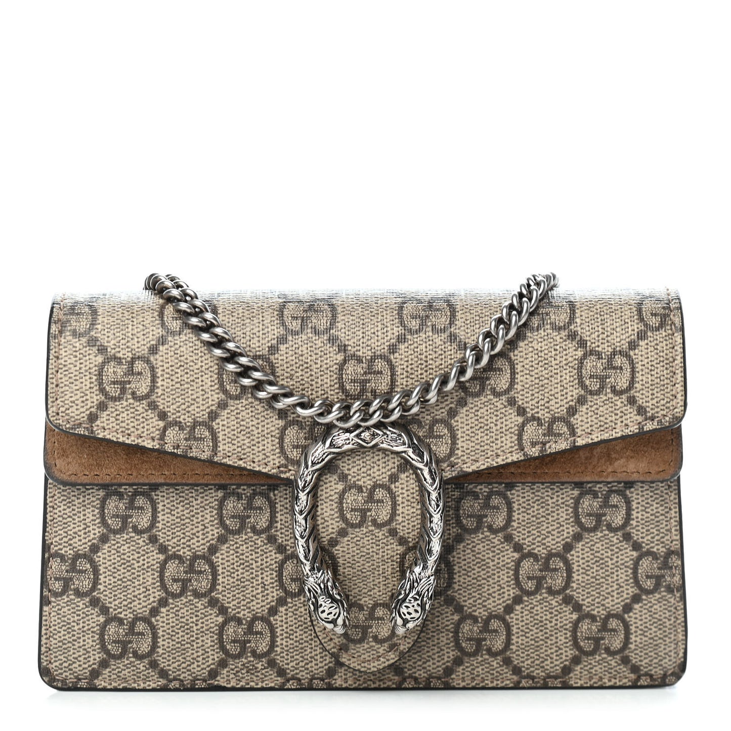 GG Supreme Monogram Super Mini Dionysus Shoulder Bag Taupe
