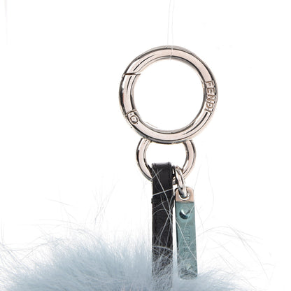 Fendi Fox Mink Rabbit Fur Vitello Flamingo Mini Monster Bag Bug Charm Lagoon Black Multicolor 3 of 5
