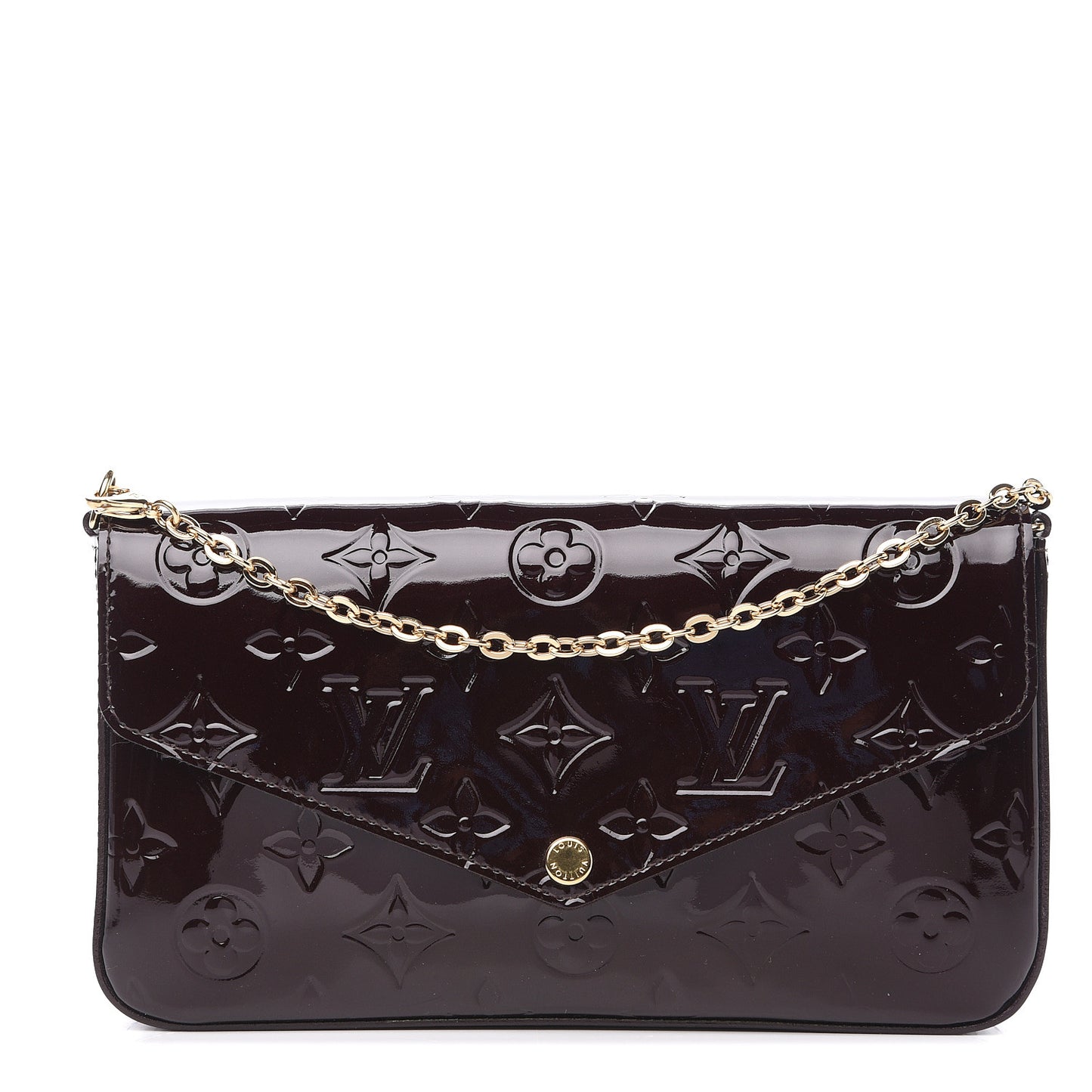 Vernis Pochette Felicie Chain Wallet Amarante