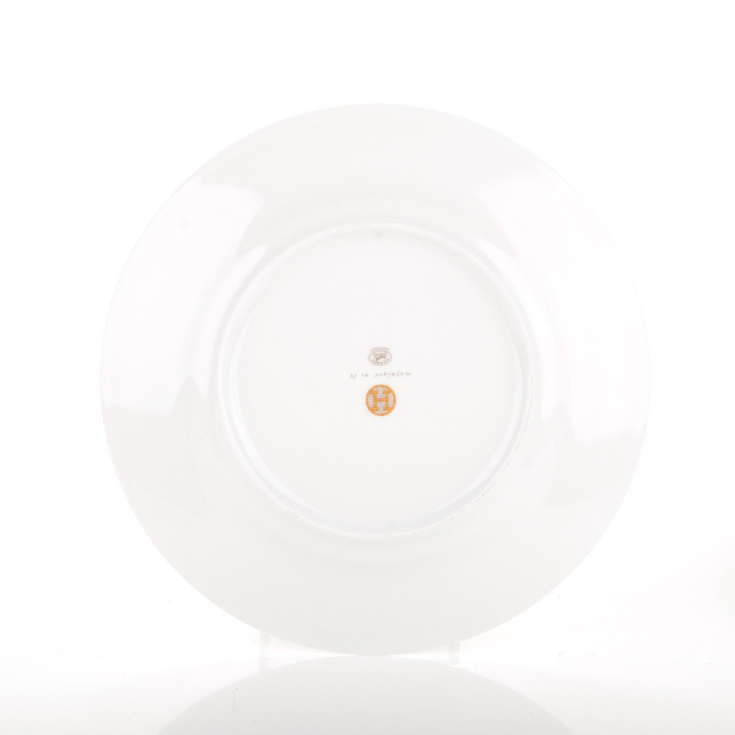 Hermes Porcelain Mosaique Au 24 Gold Dinner Plate Set of 2 3 of 5