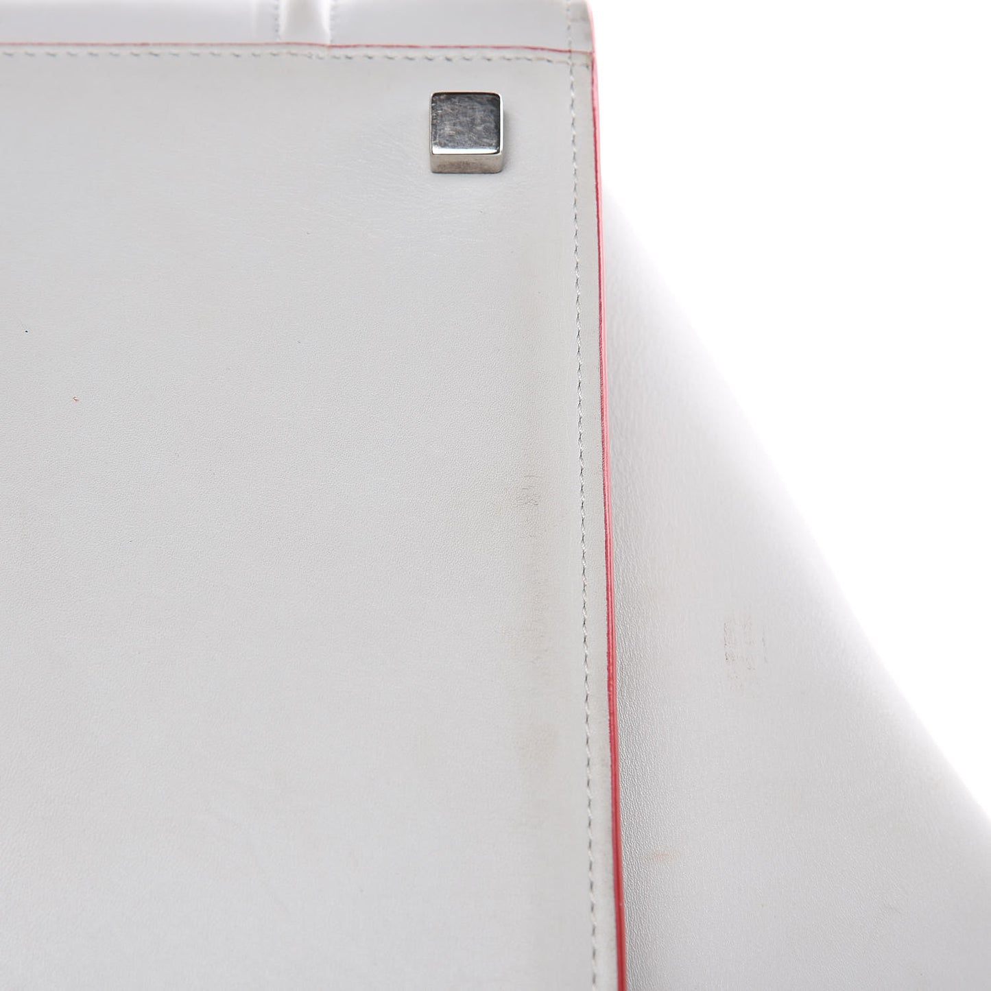 Smooth Calfskin Medium Phantom Luggage White