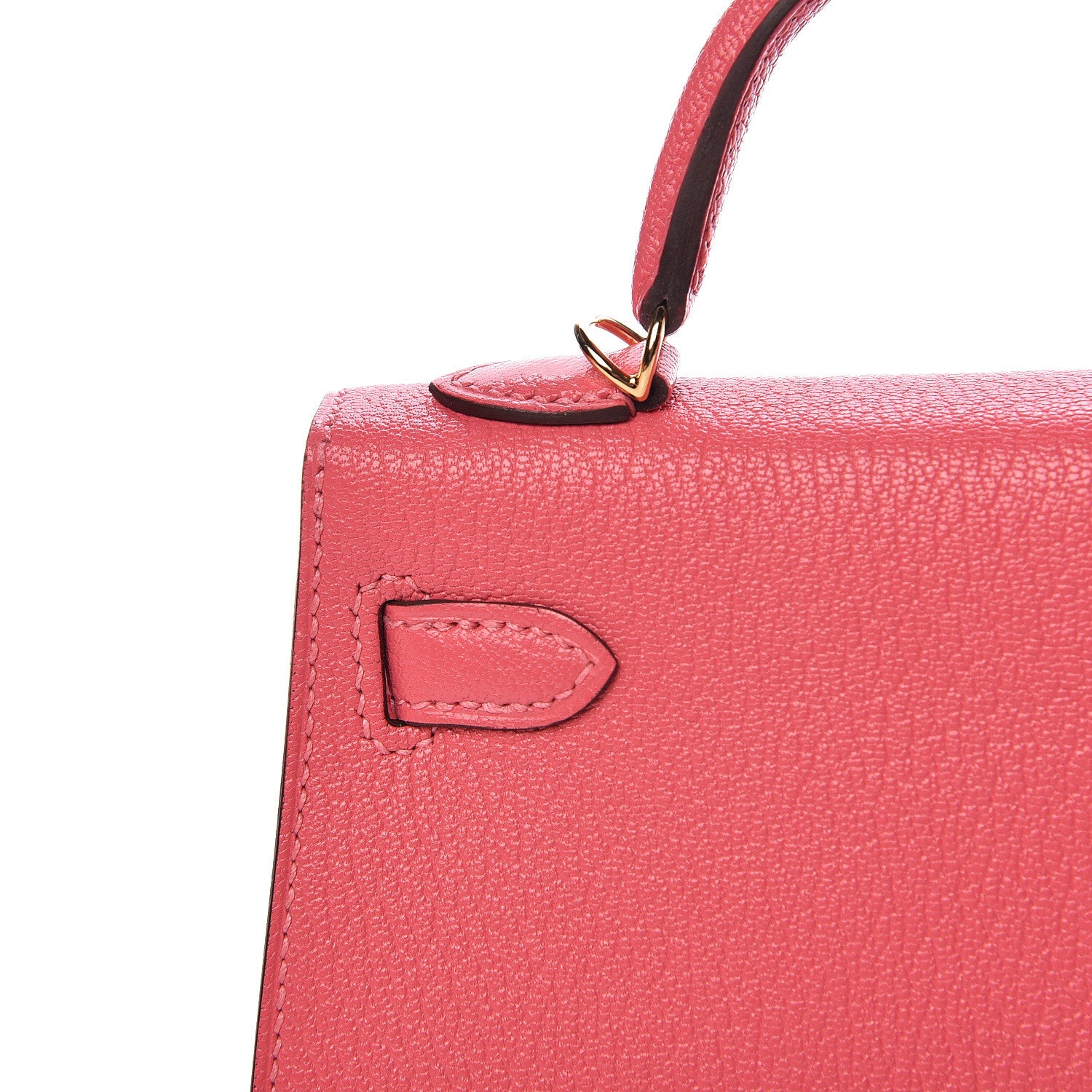 Hermes Chevre Mysore Mini Kelly Sellier 20 Rose Lipstick 13 of 31