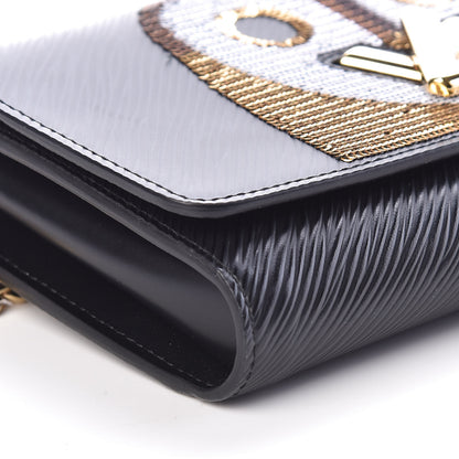 Louis Vuitton Epi Sequin Night Bird Twist Chain Wallet Black 7 of 8