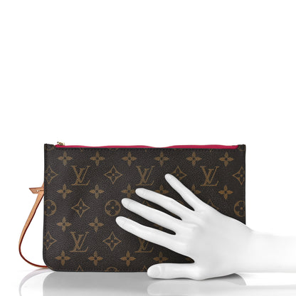 Louis Vuitton Monogram Neverfull MM GM Pochette Fuchsia 2 of 9