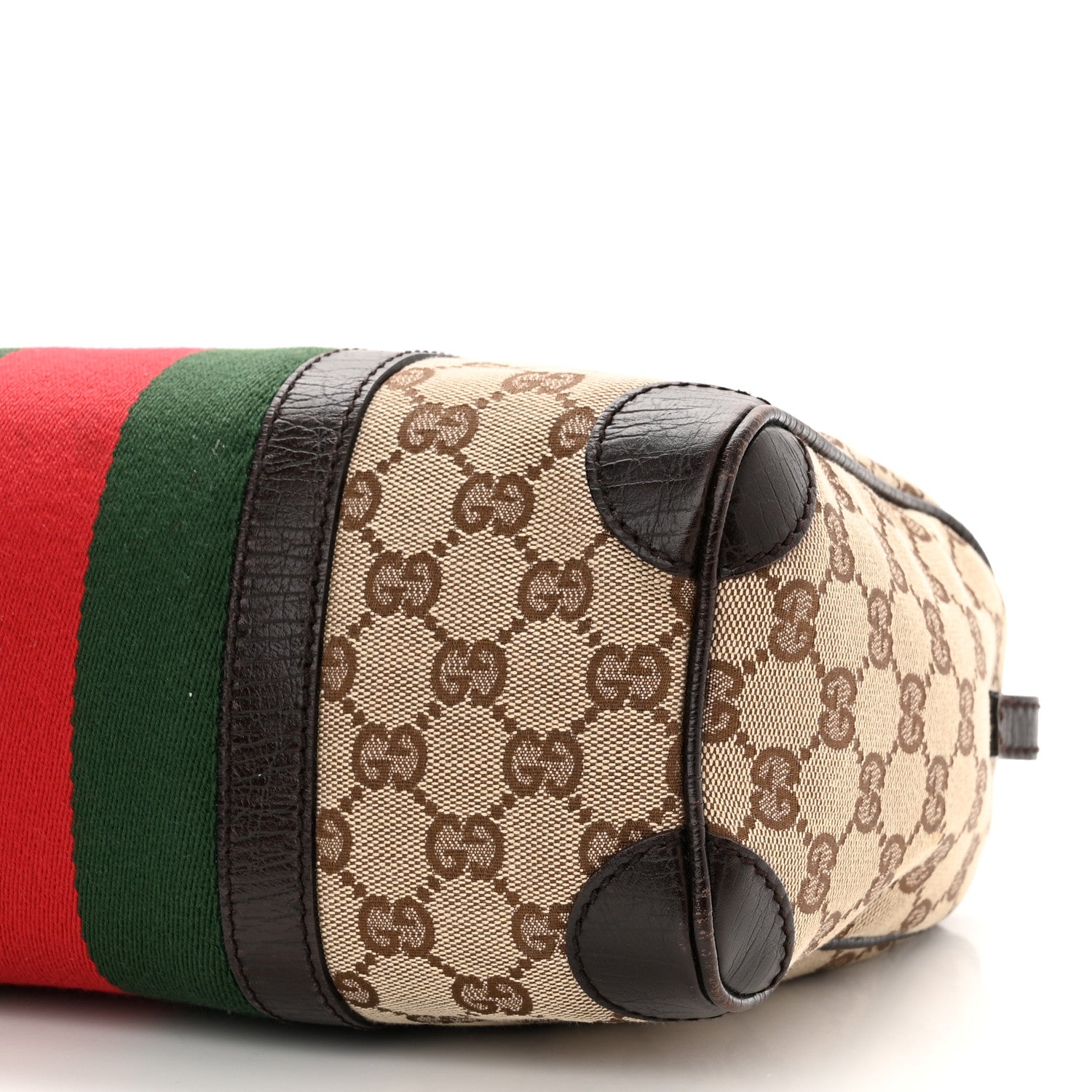 Gucci Monogram Vintage Web Mini Boston Dark Brown 9 of 9