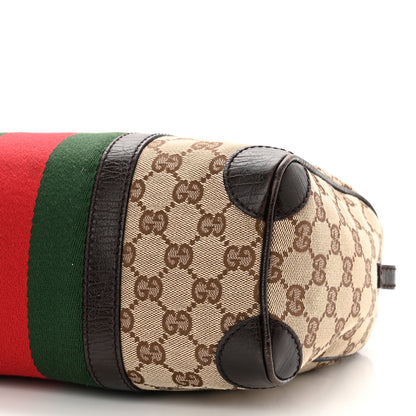 Gucci Monogram Vintage Web Mini Boston Dark Brown 9 of 9