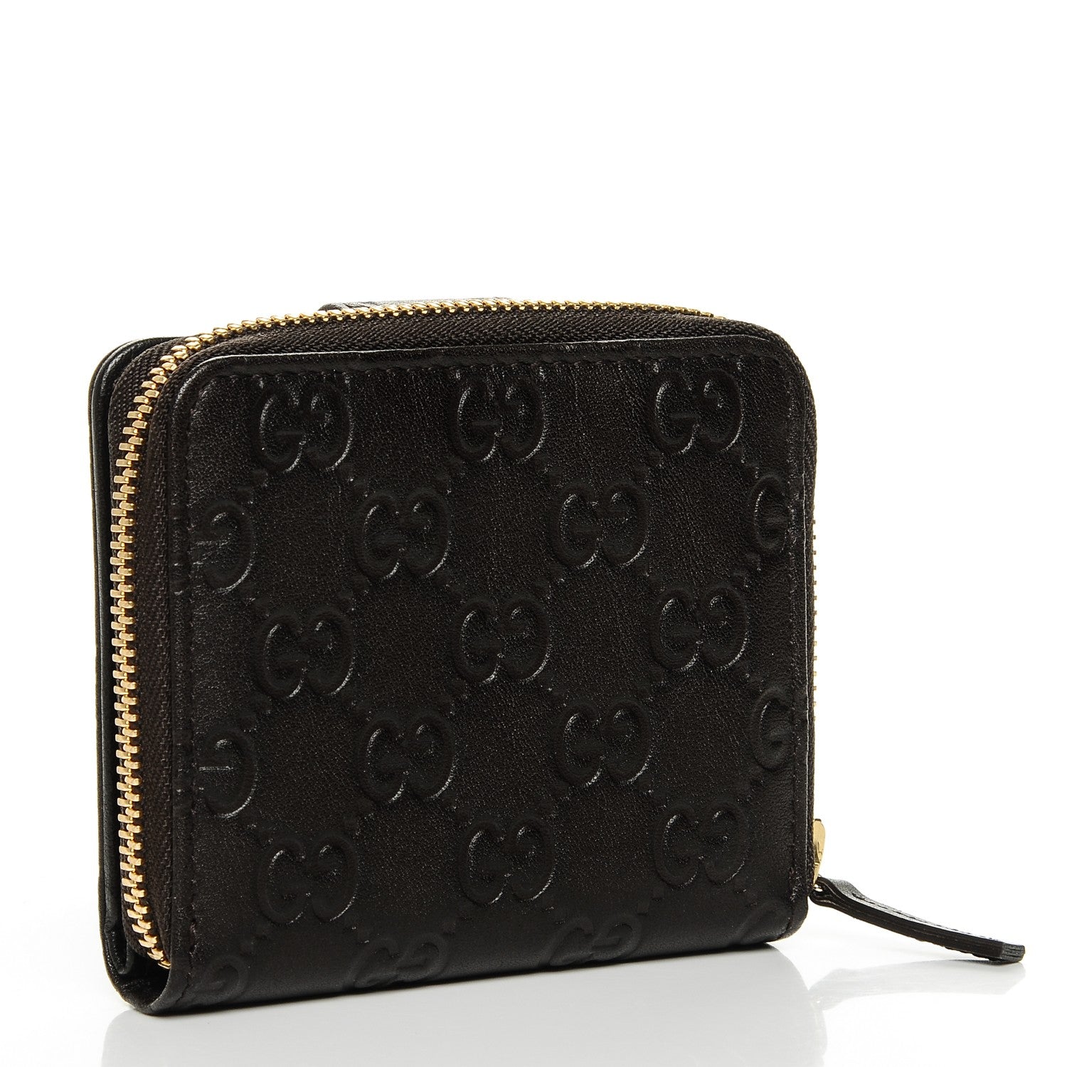 Gucci Guccissima Zip Around French Wallet Dark Brown 3 of 6
