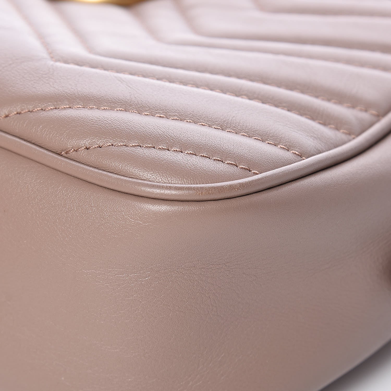Gucci Calfskin Matelasse Small GG Marmont Chain Shoulder Bag Porcelain Rose 10 of 15