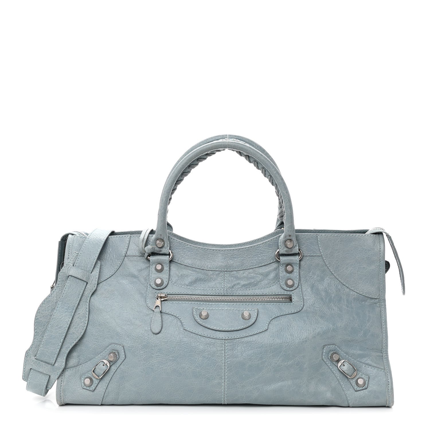 Balenciaga Agneau Giant 12 Silver Hardware Part Time Bleu Acier Ciel 3 of 13