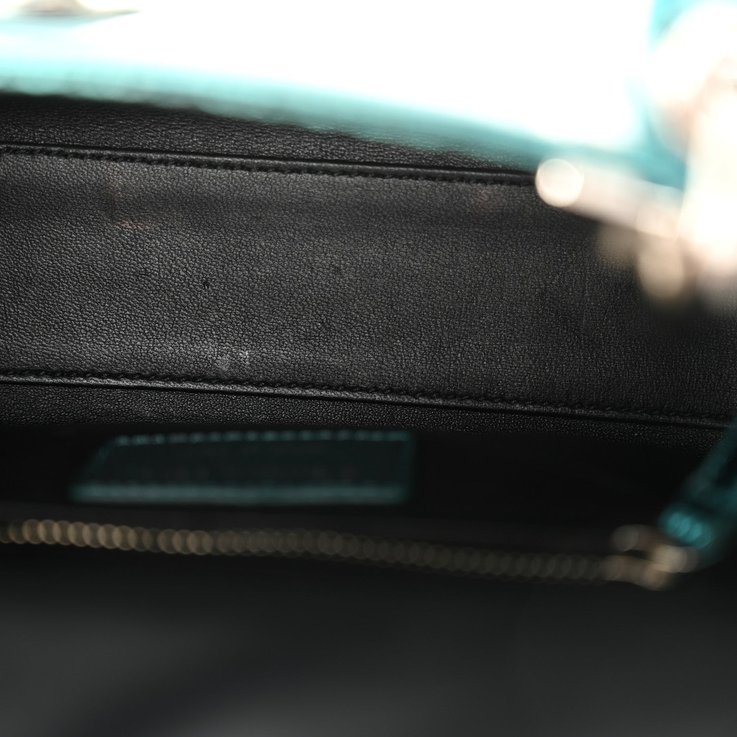 Christian Dior Metallic Lizard Mini Lady Dior Blue 11 of 14