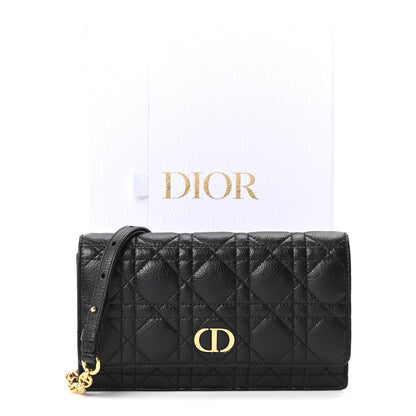Christian Dior Supple Calfskin Caro Pouch with Chain Black 11 of 11