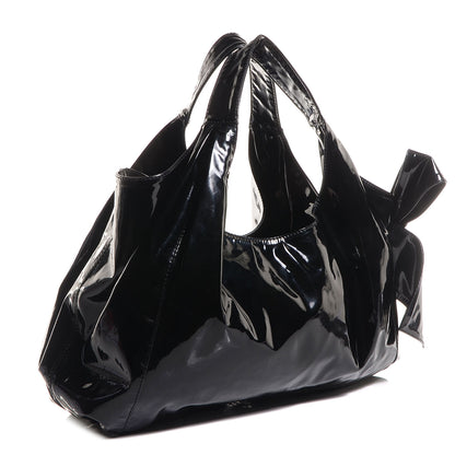 Valentino Garavani Patent Lacca Large Nuage Bow Hobo Black 3 of 8