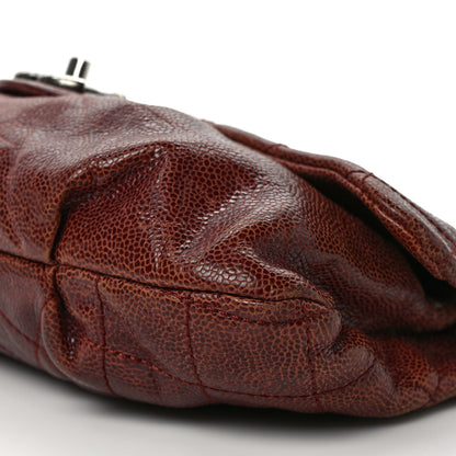 Chanel Crumpled Calfskin Quilted Medium Elastic Flap Bordeaux 8 of 9