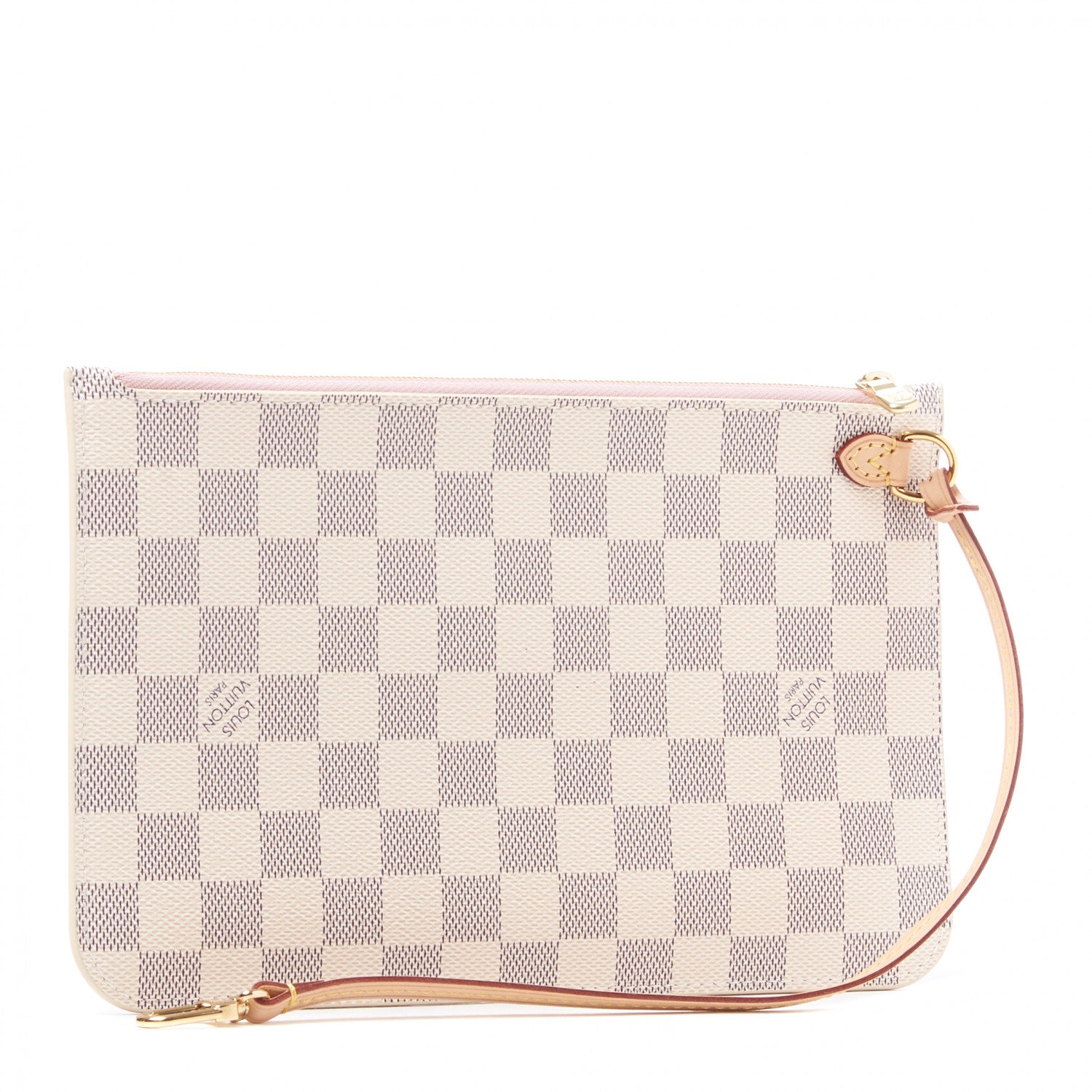 Louis Vuitton Damier Azur Neverfull MM GM Pochette Rose Ballerine 2 of 7