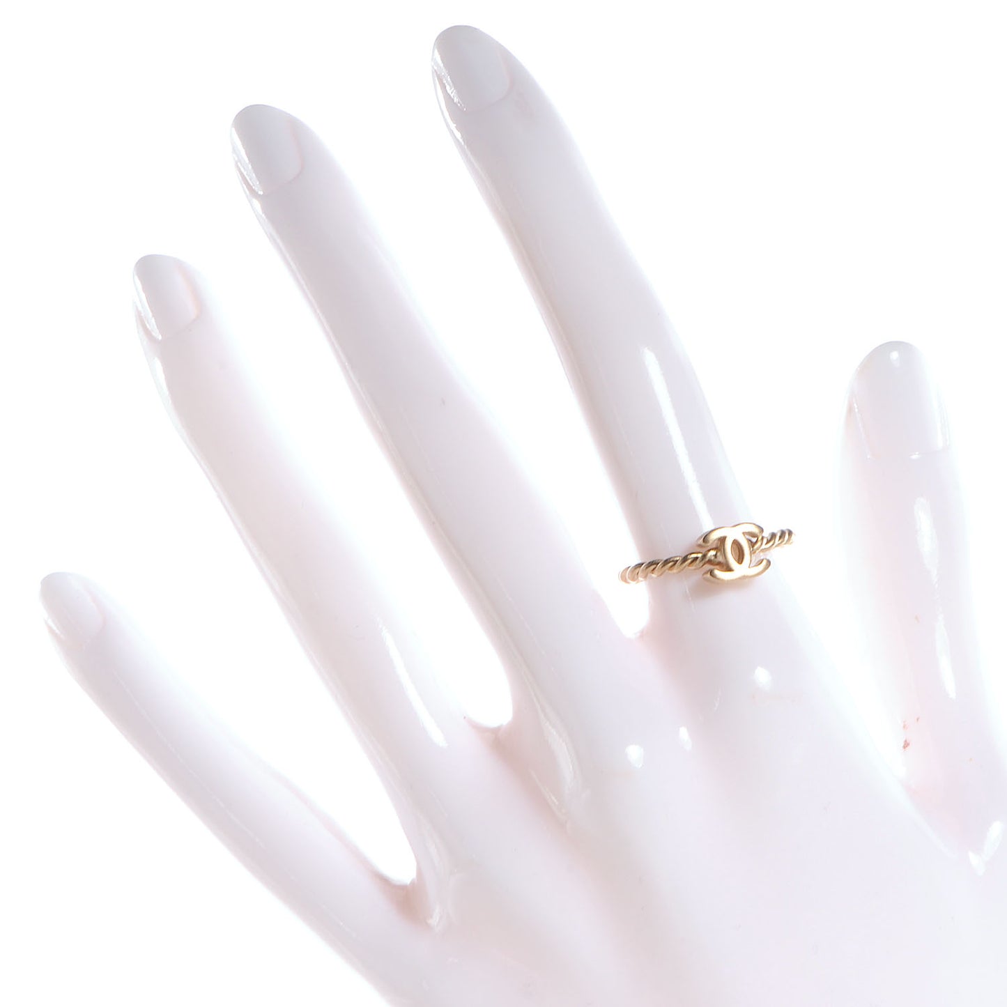 Matte Gold CC Ring 6.75