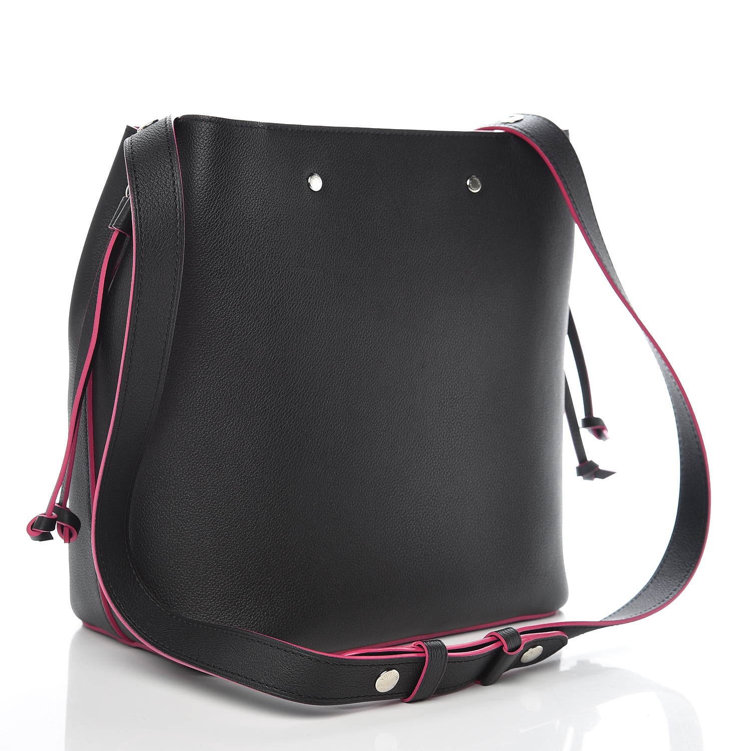 Louis Vuitton Calfskin Lockme Bucket Black 3 of 9