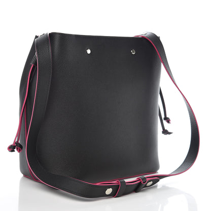 Louis Vuitton Calfskin Lockme Bucket Black 3 of 9