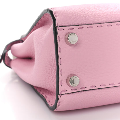 Fendi Cuoio Romano Snakeskin Selleria Mini Peekaboo Iconic Satchel Acquerello White 8 of 9