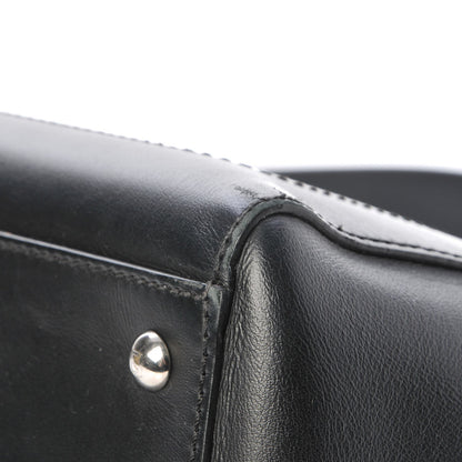 Fendi Vitello Baltico Dolce DotCom Satchel Black Blue Royal 14 of 16