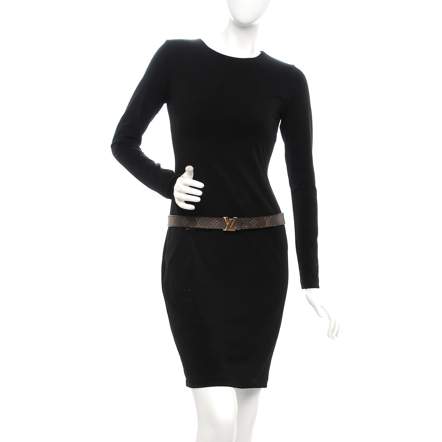 Calfskin Monogram 30mm LV Initiales Reversible Belt 80 32 Black