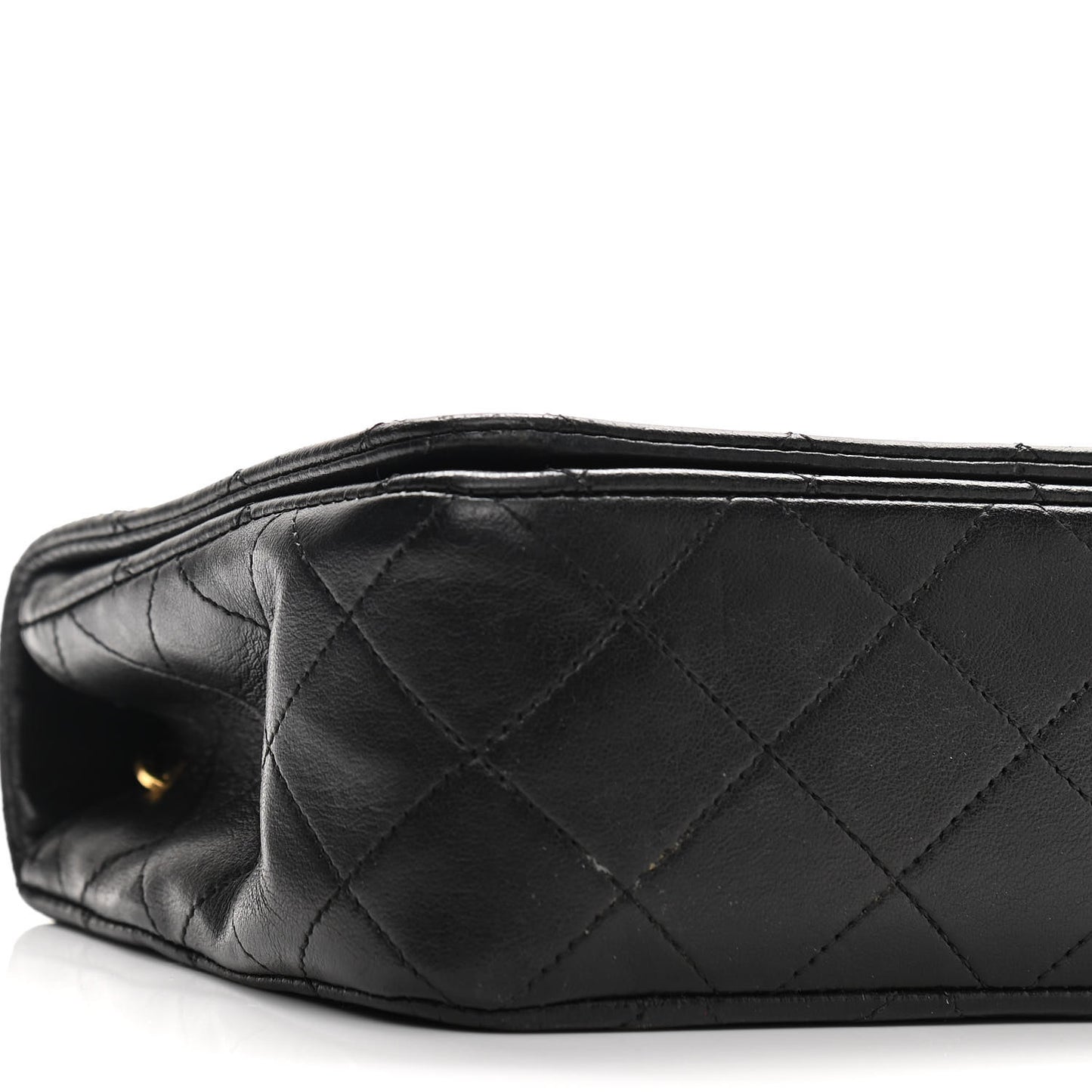 Lambskin Quilted Small Single Flap Black