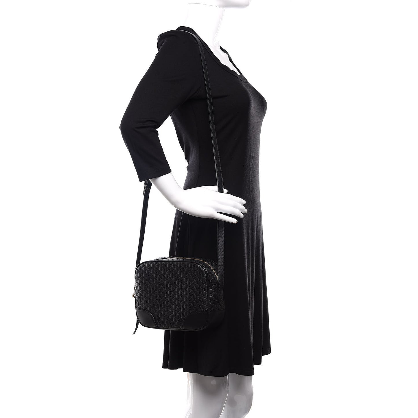 Microguccissima Mini Bree Messenger Bag Black