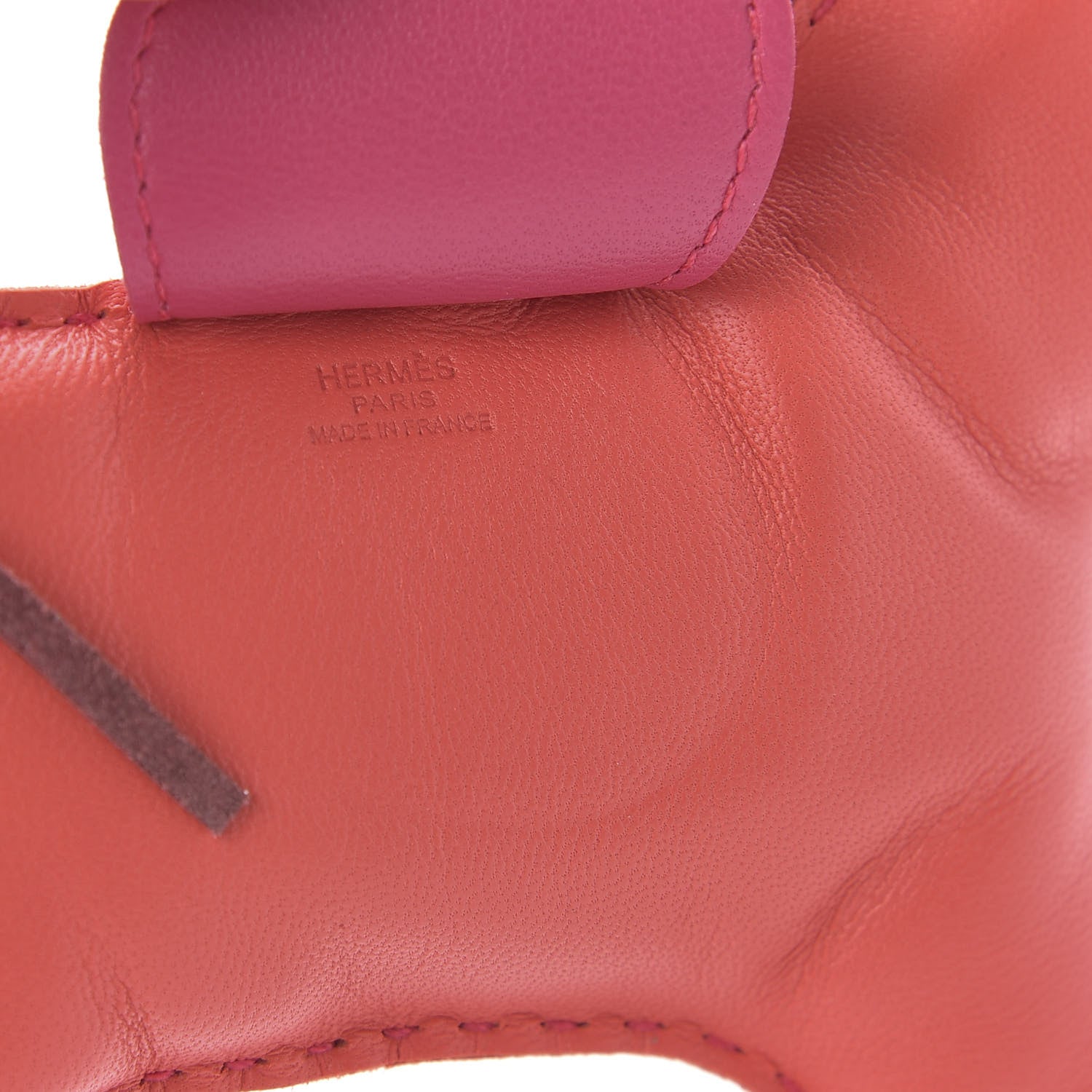 Hermes Milo Lambskin Grigri Rodeo Horse Bag Charm GM Rose Jaipur Shocking Rouge H 3 of 4