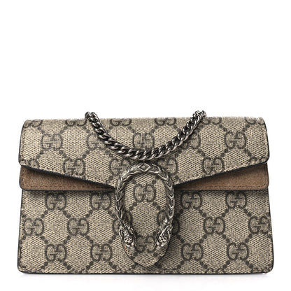 Gucci GG Supreme Monogram Super Mini Dionysus Shoulder Bag Taupe 1 of 9