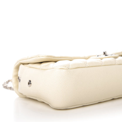 Chanel Caviar Quilted Jumbo Easy Flap Dark White 7 of 10