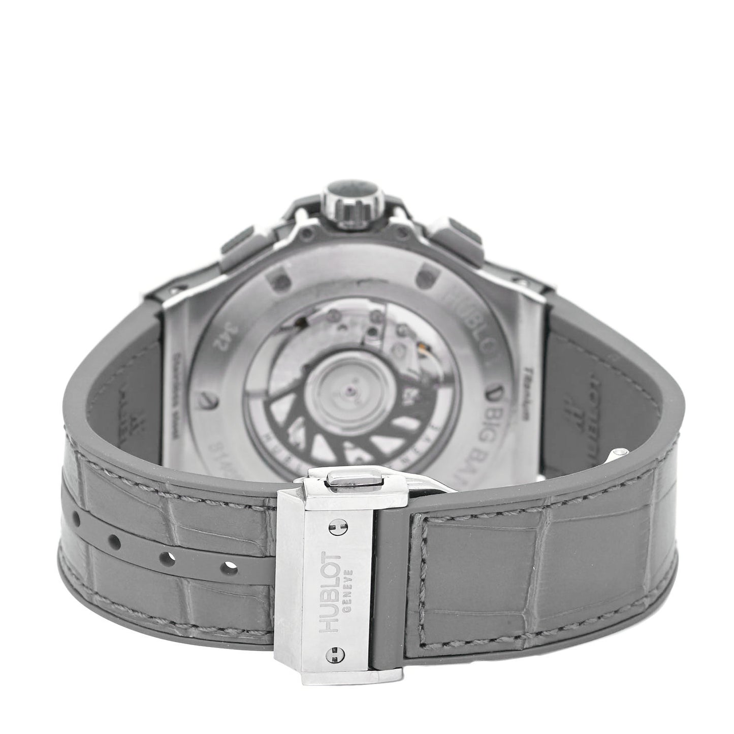 Stainless Steel Alligator Diamond Pave Bezel 41mm Big Bang Automatic Watch Grey 342.ST.5010.LR.1104