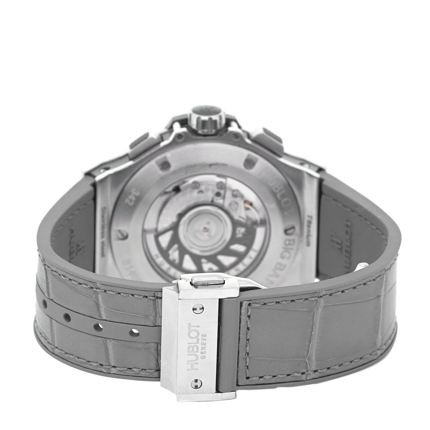 Hublot Stainless Steel Alligator Diamond Pave Bezel 41mm Big Bang Automatic Watch Grey 342.ST.5010.LR.1104 3 of 4