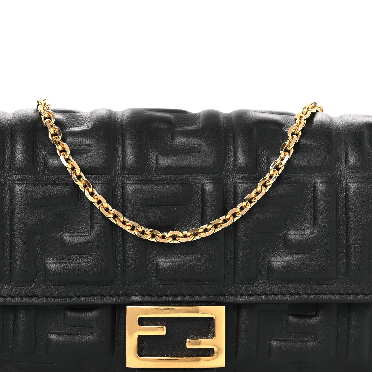 Fendi Nappa Matisse FF Embossed Continental Wallet Black 8 of 12
