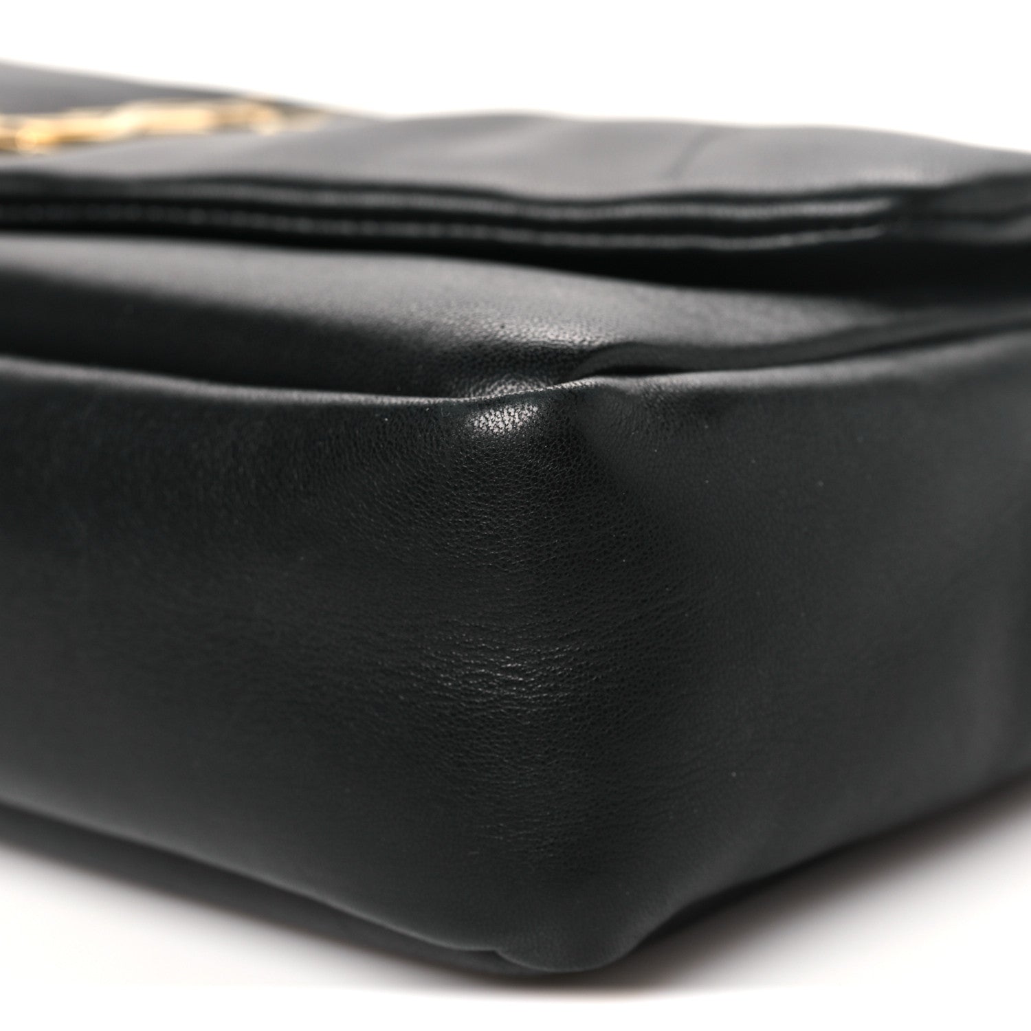 Saint Laurent Plunged Lambskin Calypso Black 1861788 – FASHIONPHILE