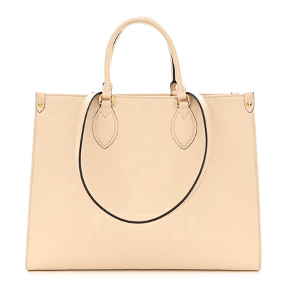 Louis Vuitton Empreinte Monogram Giant Onthego MM Creme 1 of 11