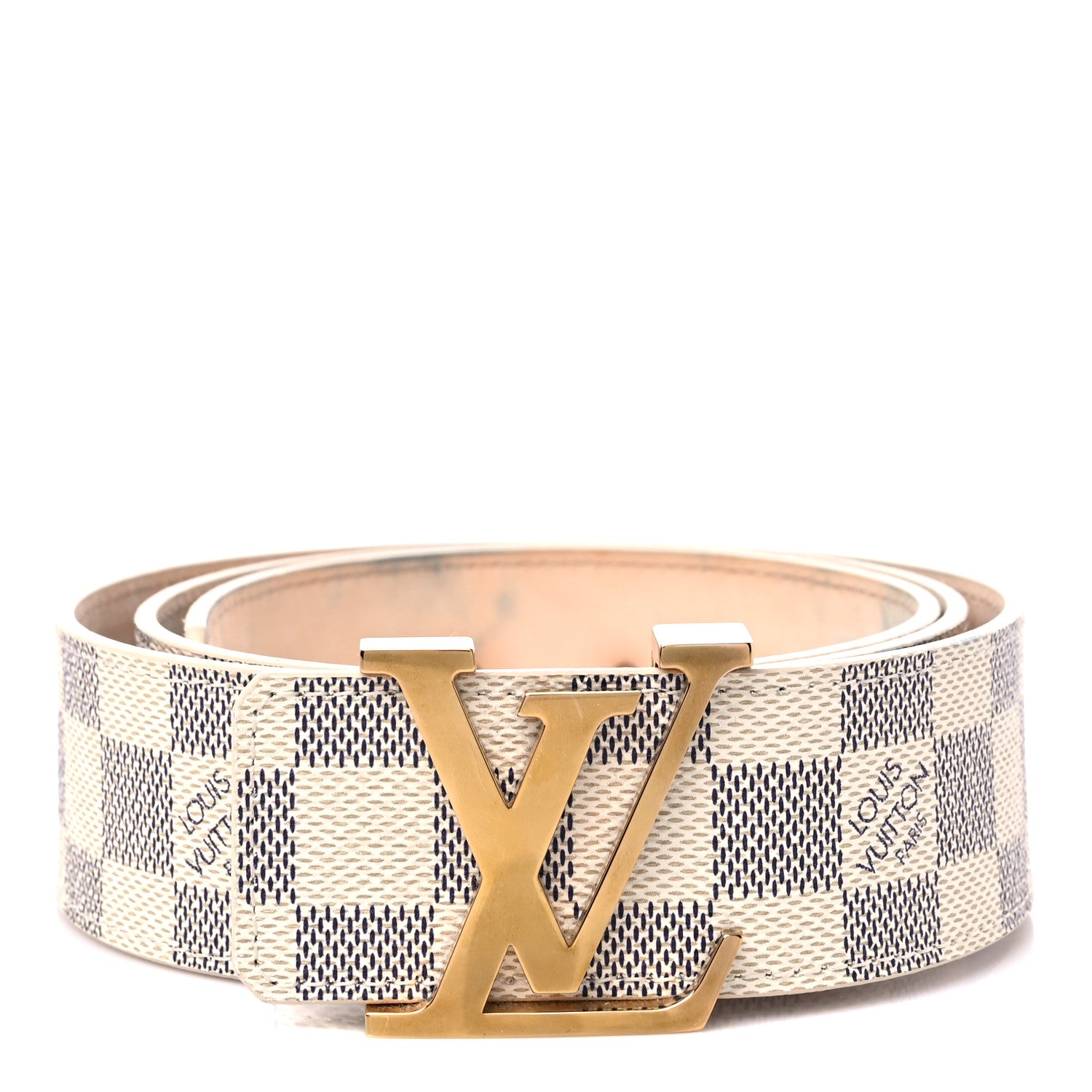Louis Vuitton Damier Azur 40mm LV Initiales Belt 95 38 1 of 7