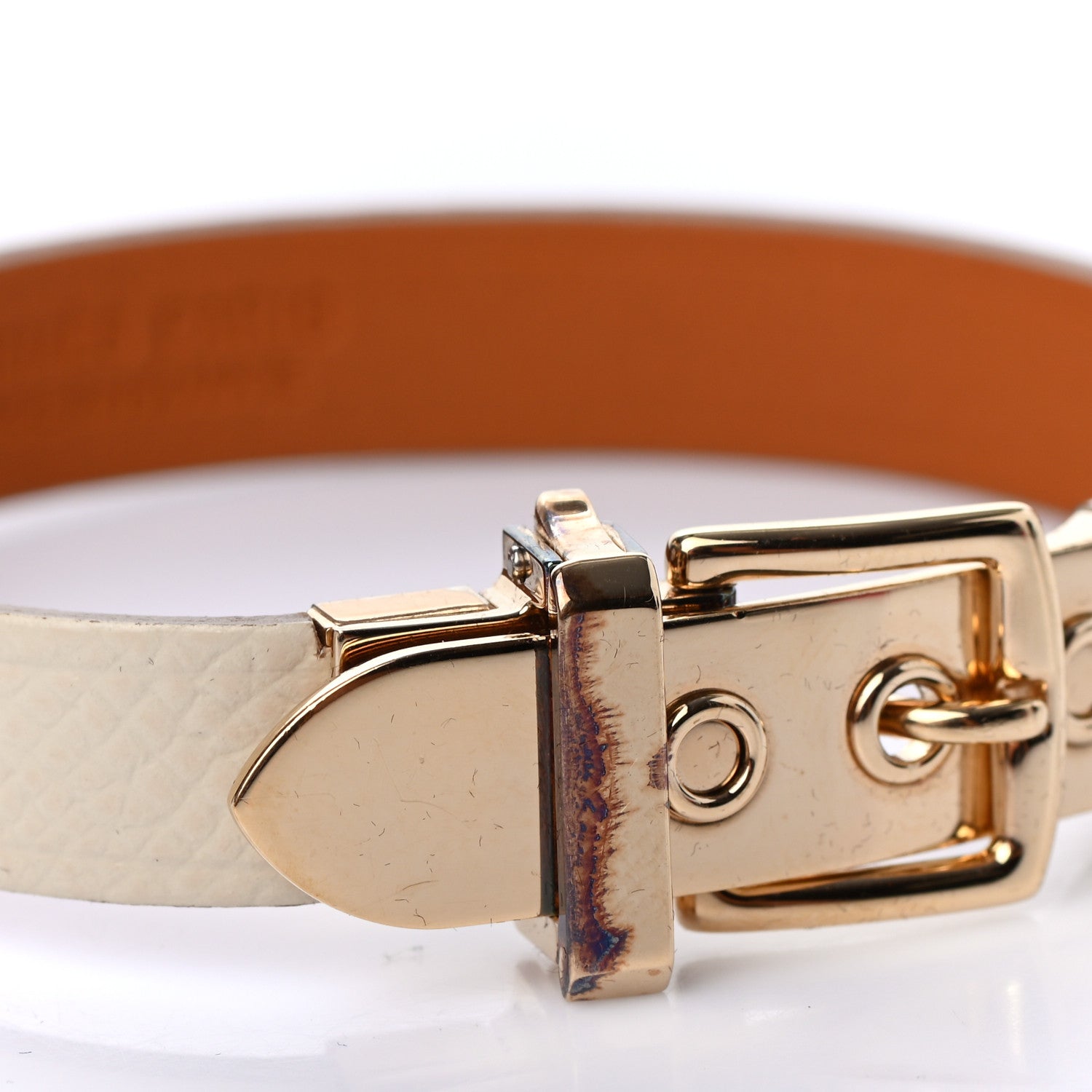 Hermes Epsom Java 10 Bracelet M White 7 of 7