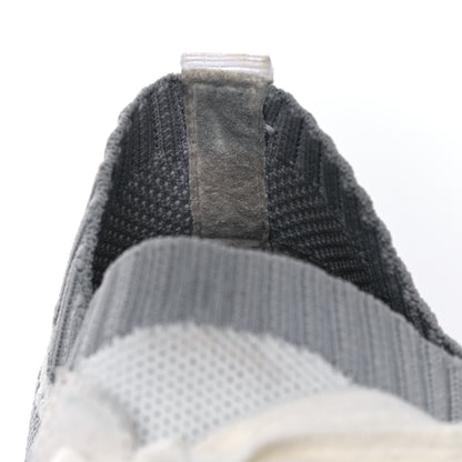 Chanel Fabric Suede Calfskin Stretch CC Sneakers 37 White Grey 10 of 12