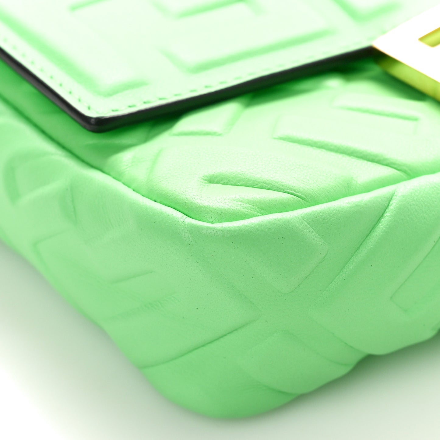Nappa FF 1974 Embossed Mini Baguette Tomatillo