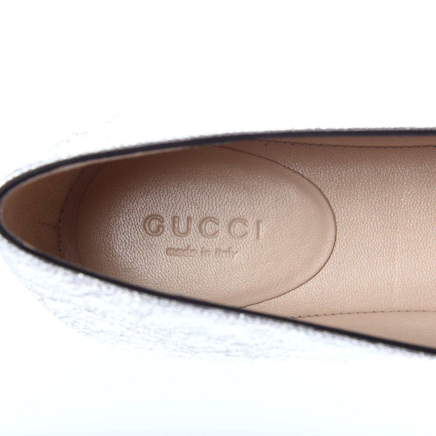 Galassia GG Marmont Fringe Flats 38 Argento