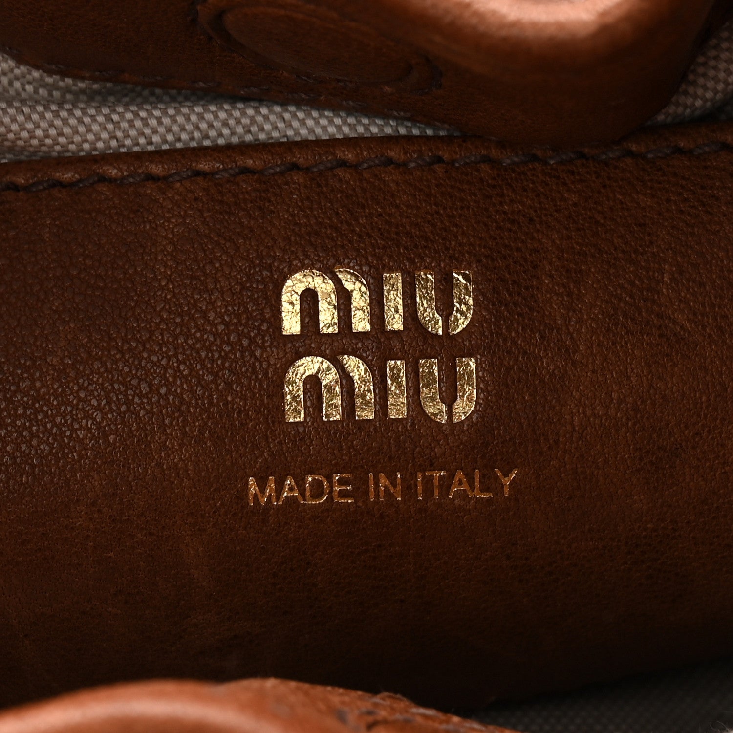 Miu Miu Nappa Aviator Pouch Bag Rovere 6 of 10