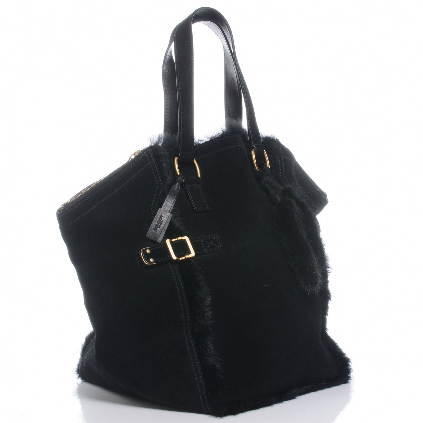 Suede Mink Medium Downtown Tote Black