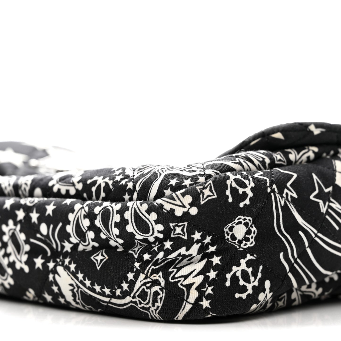 Cotton Quilted Paris Dallas Medium Bandana Flap Blue