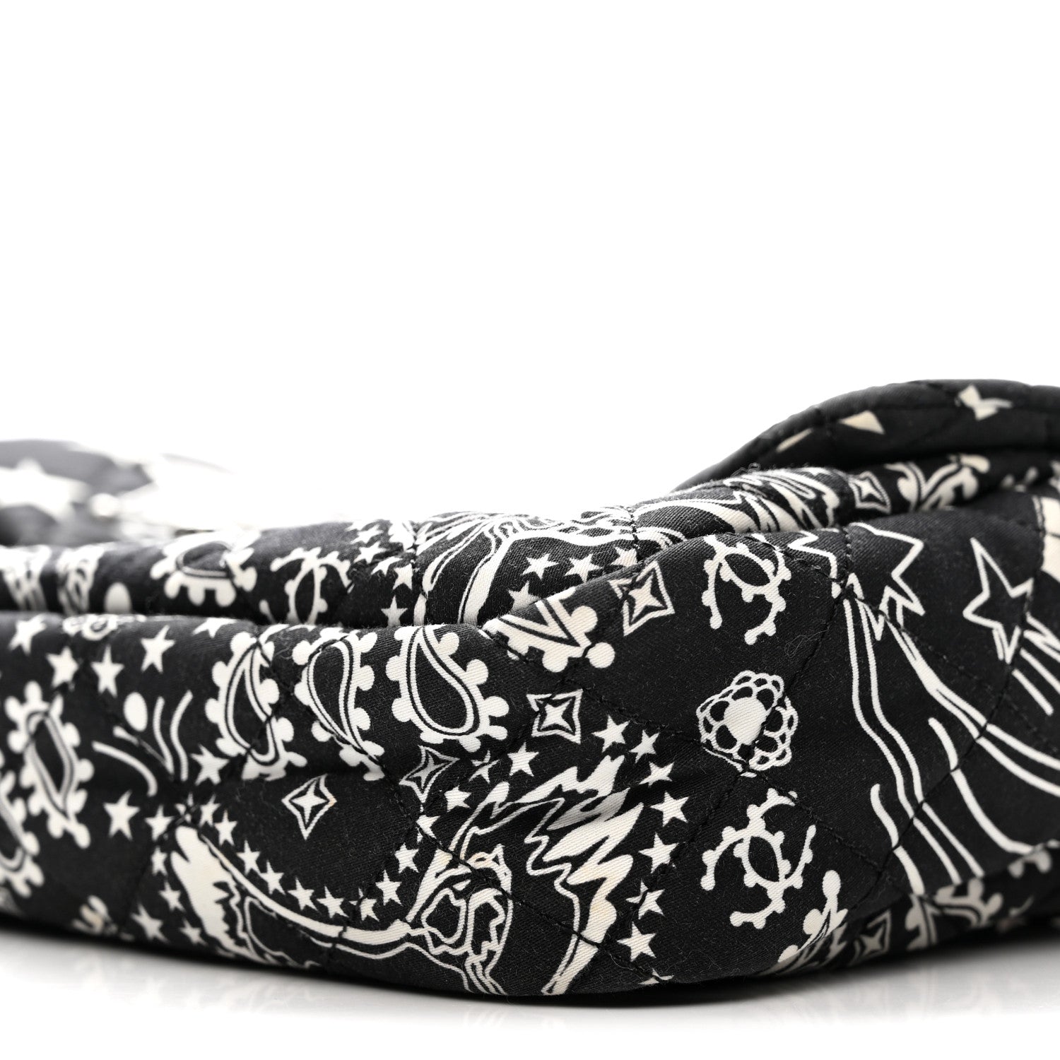 Chanel Cotton Quilted Paris Dallas Medium Bandana Flap Blue 8 of 11