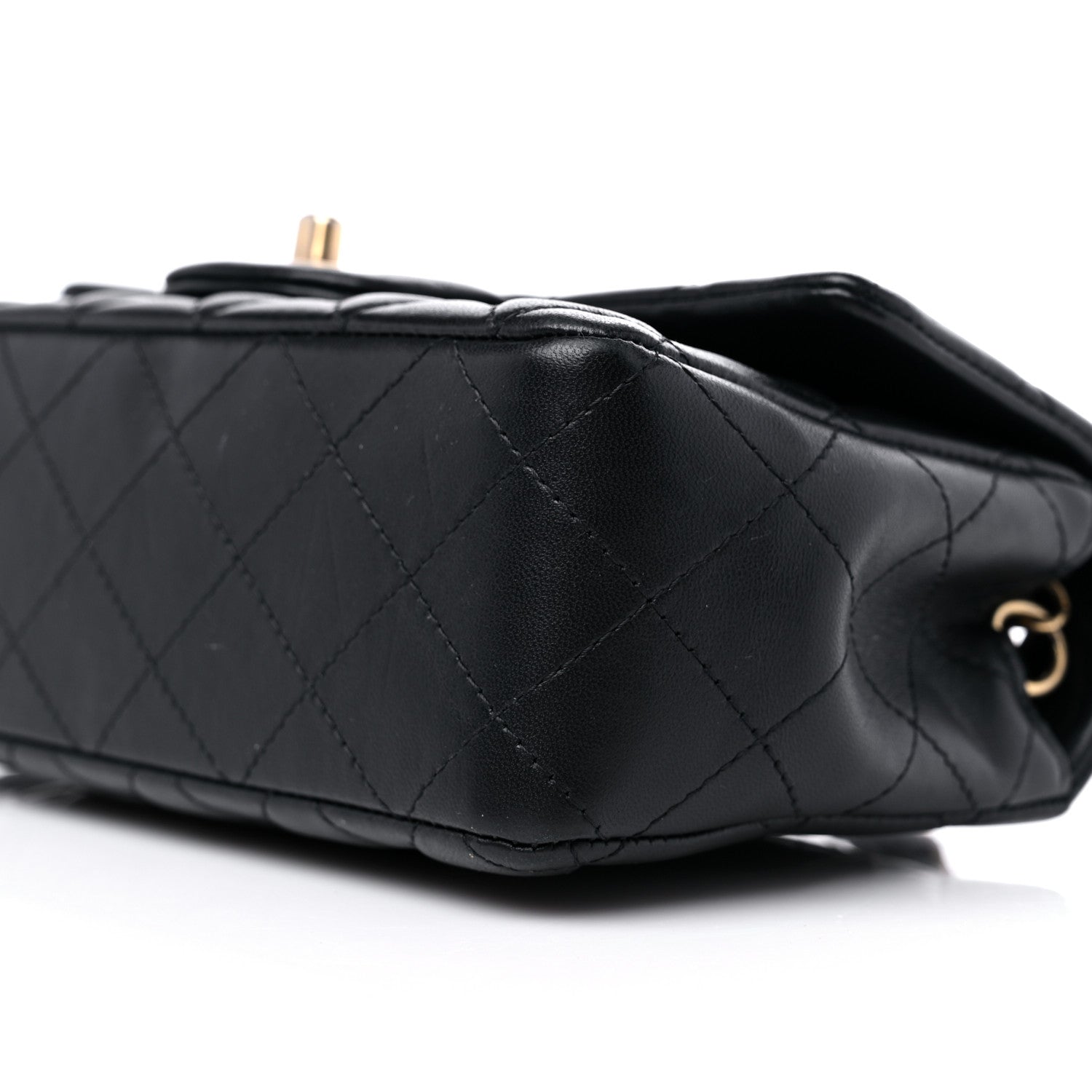 Chanel Lambskin Quilted Mini Rectangular Flap Black 9 of 9