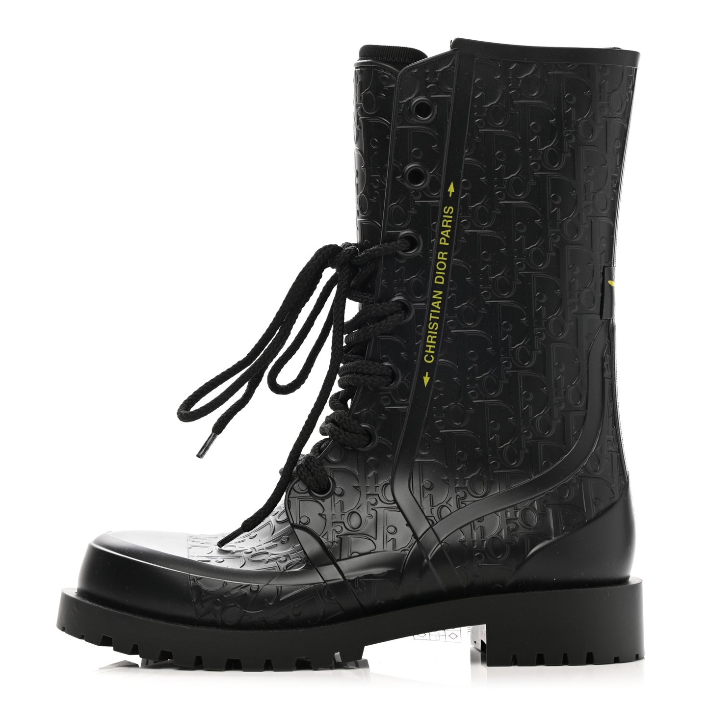 Oblique Rubber Diorcamp Boots 35 Black
