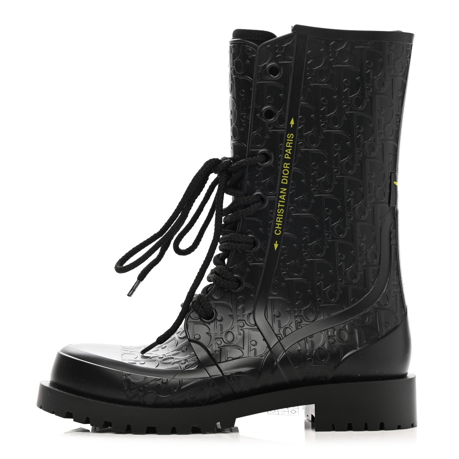 Christian Dior Oblique Rubber Diorcamp Boots 35 Black 1 of 7