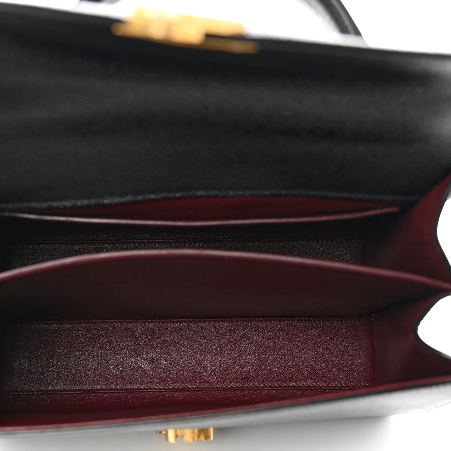 Grain de Poudre Medium Classic Monogram Cassandra Top Handle Black Rouge Legion