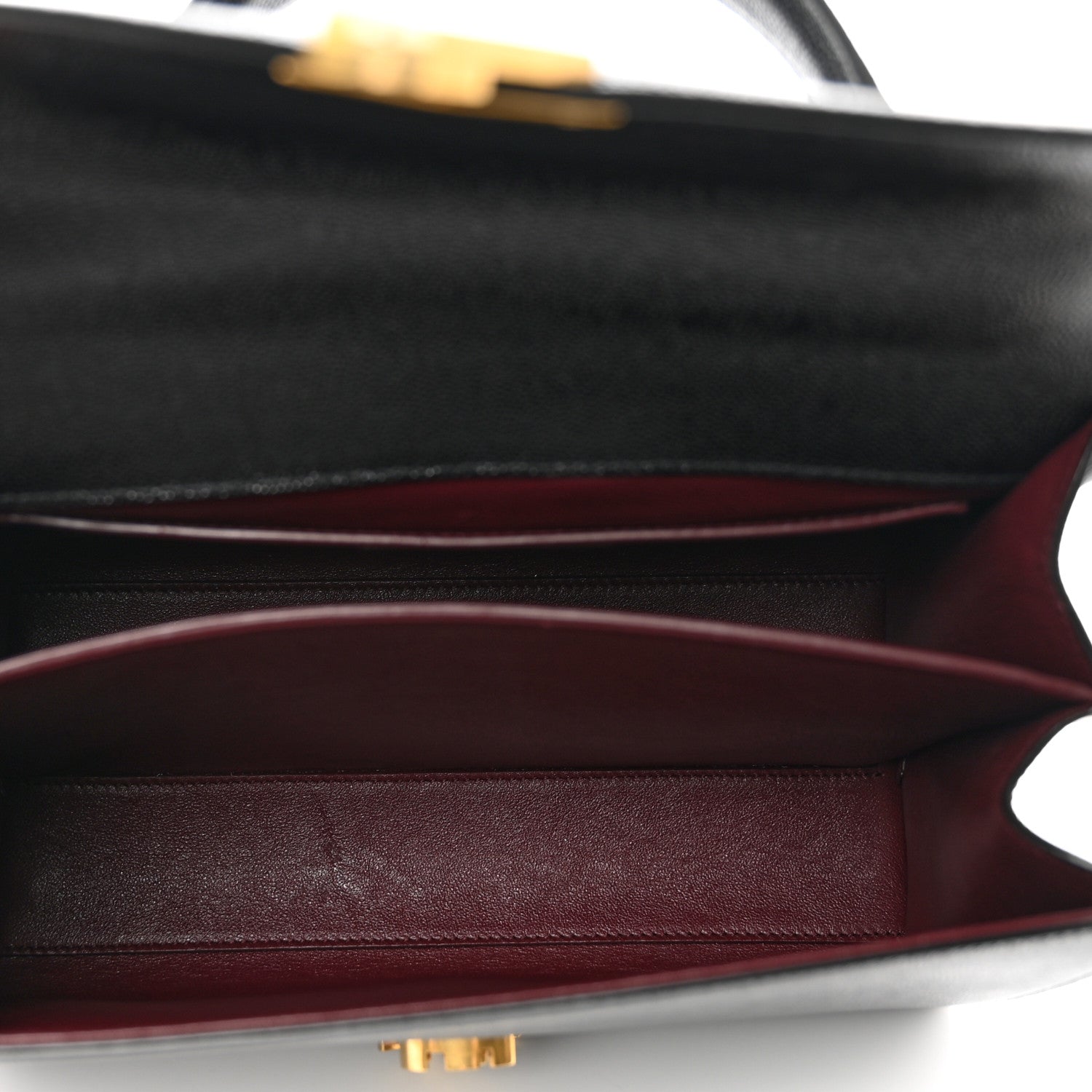 Saint Laurent Grain de Poudre Medium Classic Monogram Cassandra Top Handle Black Rouge Legion 5 of 10